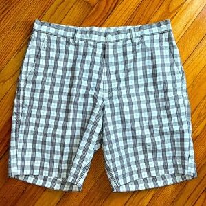 Lyle & Scott Black and White Flat Front Shorts
